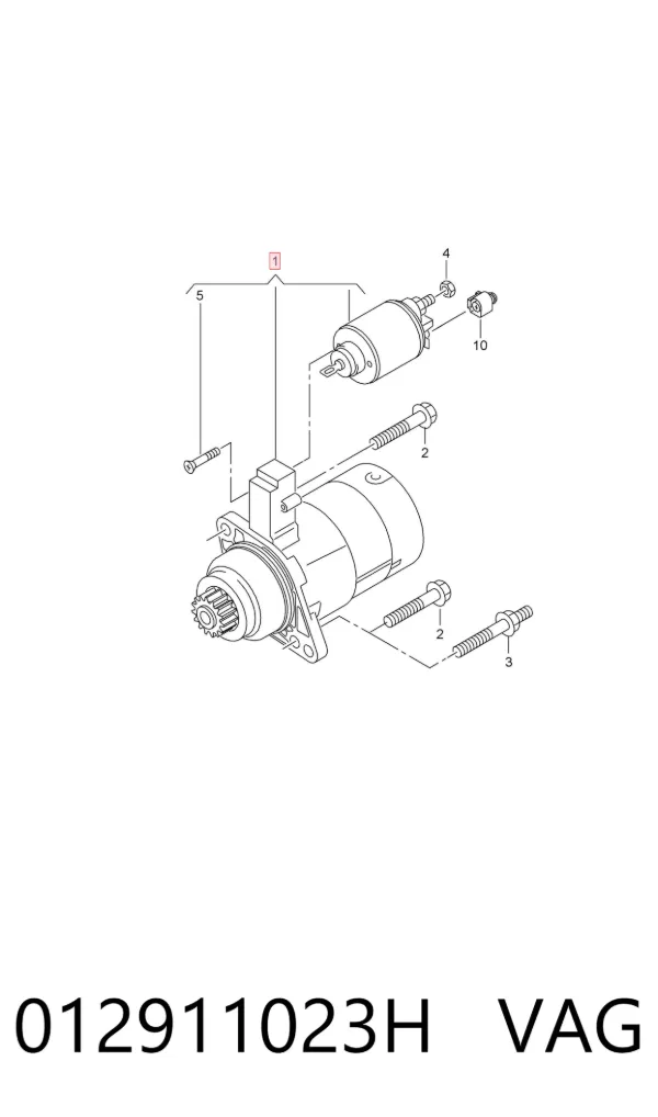 Motor de arranque 012911023H VAG