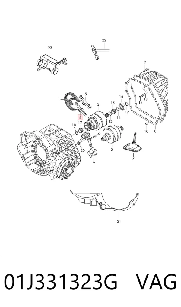 Tensor inferior de la cadena de distribución 01J331323G VAG