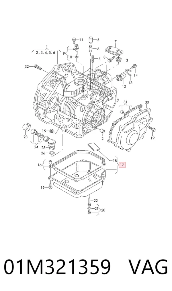 Cárter de transmisión automática 01M321359 VAG