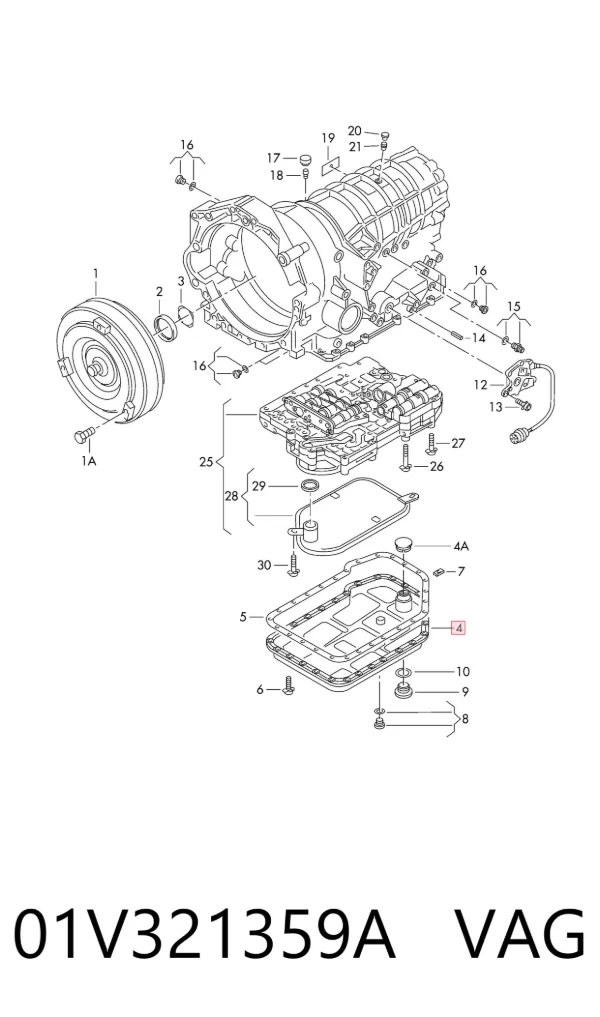 Cárter de transmisión automática 01V321359A VAG