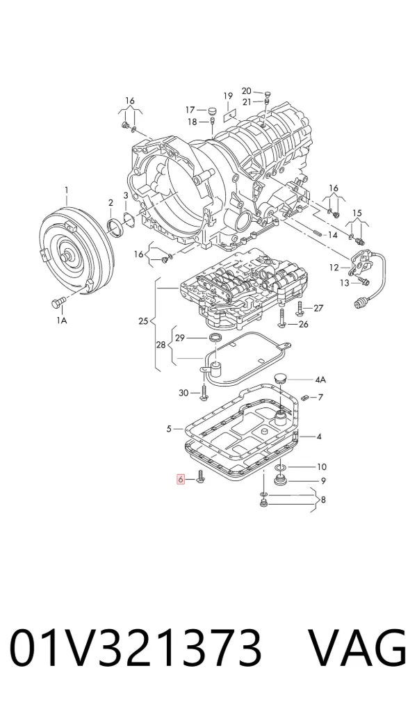 Tapón del cárter de la transmisión automática 01V321373 VAG