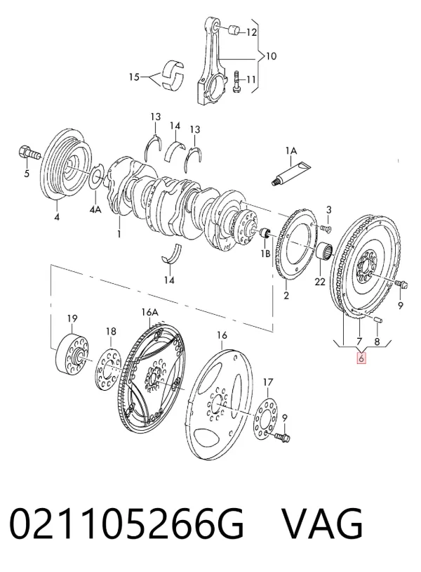 Volante motor 021105266G VAG