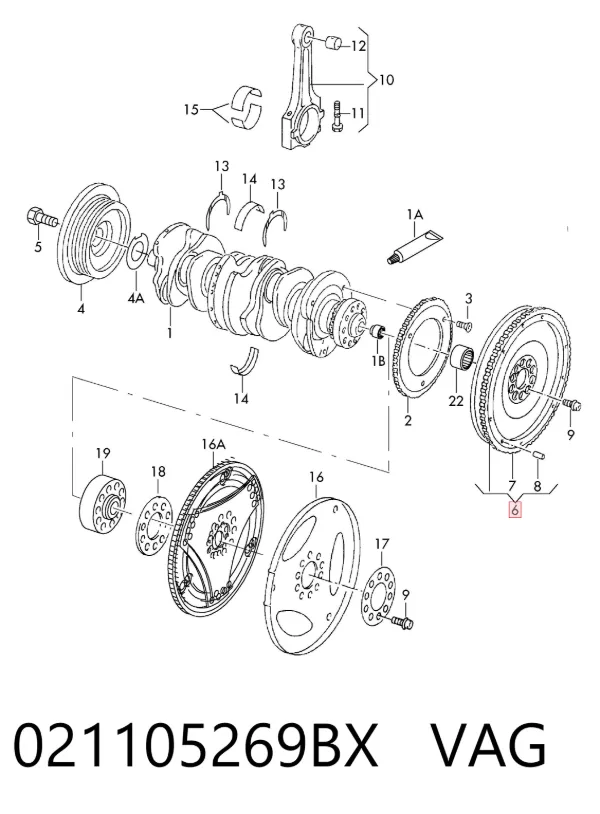 Volante motor 021105269BX VAG