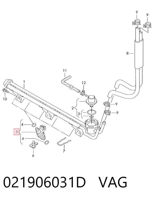 Inyector 021906031D VAG