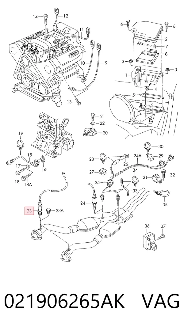 Sonda lambda 021906265AK VAG