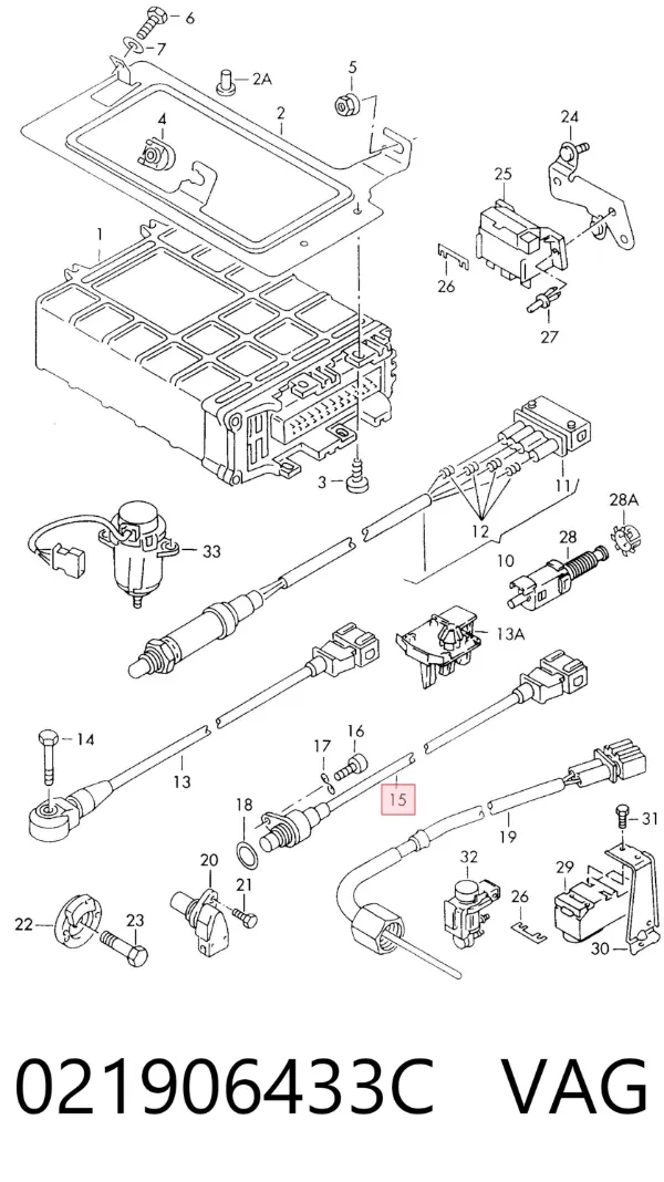 Sensor de cigüeñal 021906433C VAG
