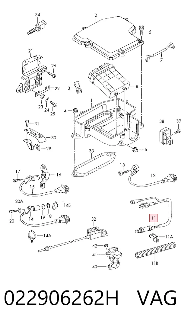 Sonda lambda, sensor de oxígeno antes del catalizador izquierdo 022906262H VAG