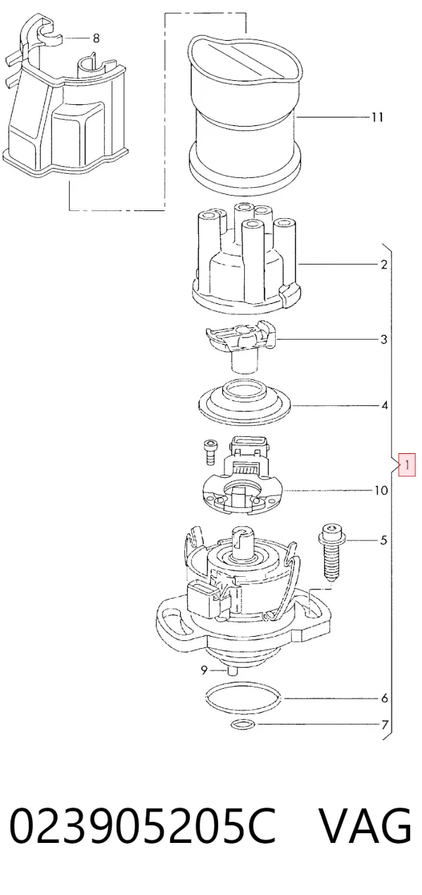 Distribuidor 023905205C VAG