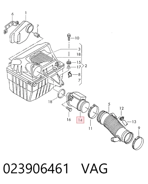 Caudalímetro 023906461 VAG