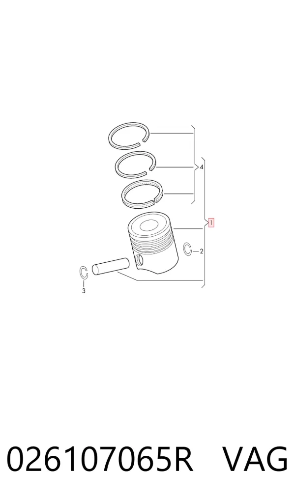 Pistón 026107065R VAG