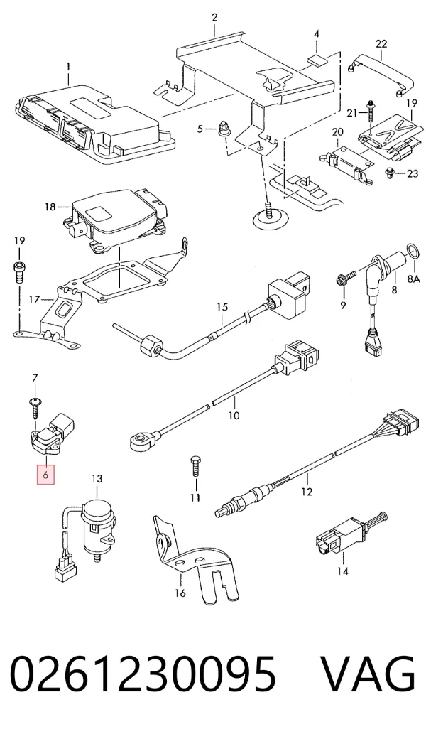 Sensor de presión del colector de admisión 0261230095 VAG