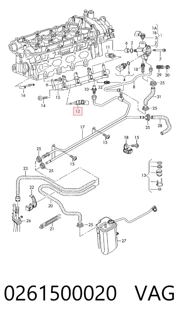 Inyector 0261500020 VAG