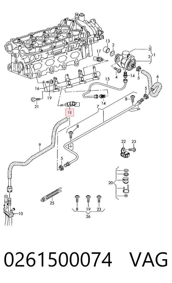 Inyector 0261500074 VAG