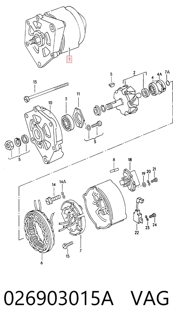 Alternador 026903015A VAG