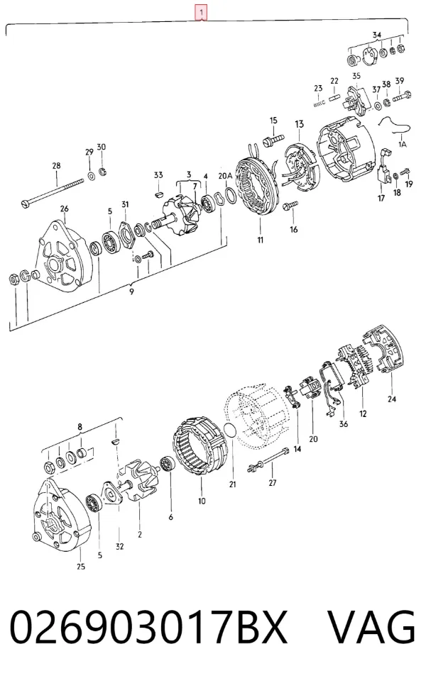 Alternador 026903017BX VAG