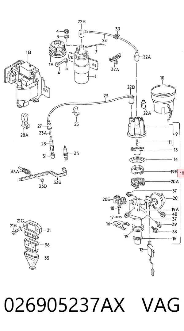 Distribuidor 026905237AX VAG