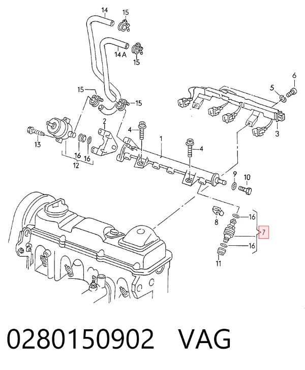 Inyector 0280150902 VAG