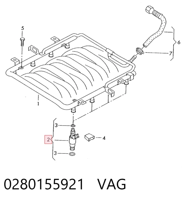 Inyector 0280155921 VAG