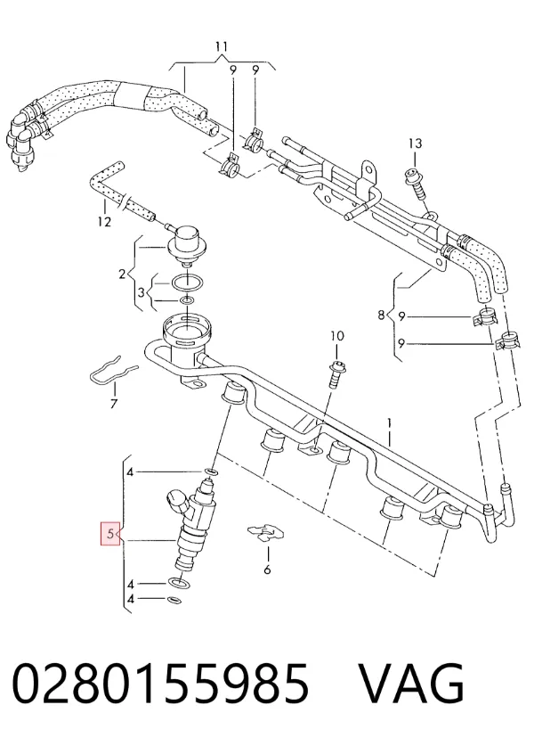 Inyector 0280155985 VAG