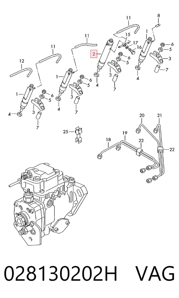 Inyector 028130202H VAG