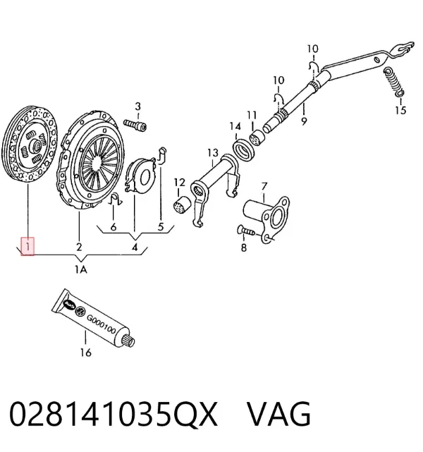 Disco de embrague 028141035QX VAG