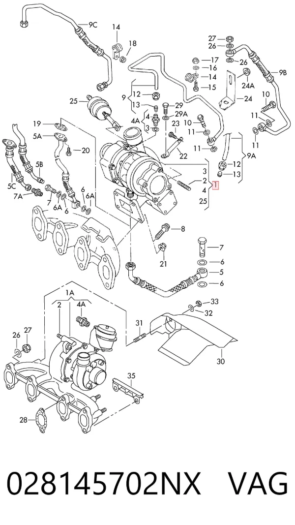 Turbocompresor 028145702NX VAG