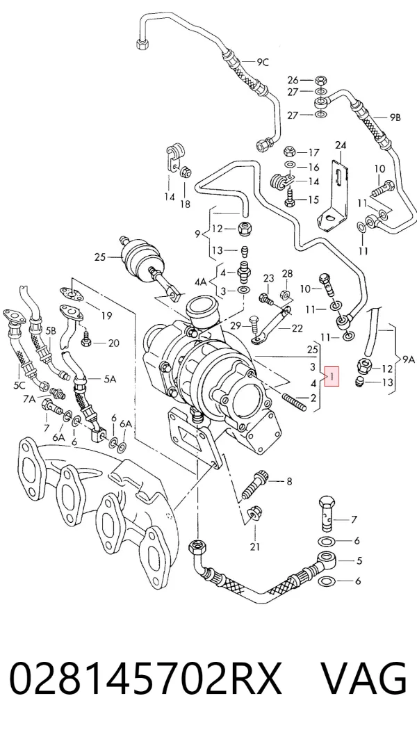 Turbocompresor 028145702RX VAG