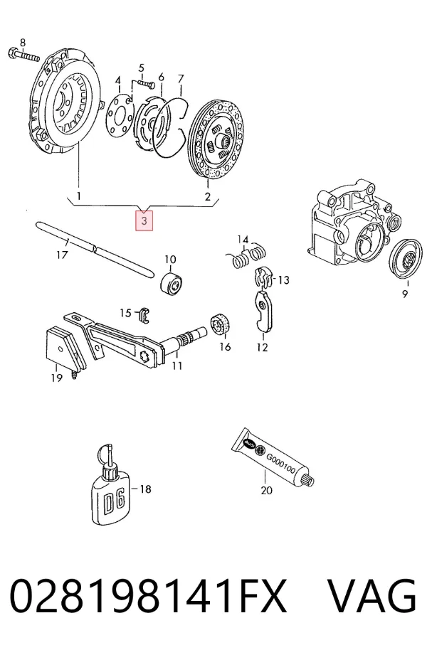 Embrague 028198141FX VAG