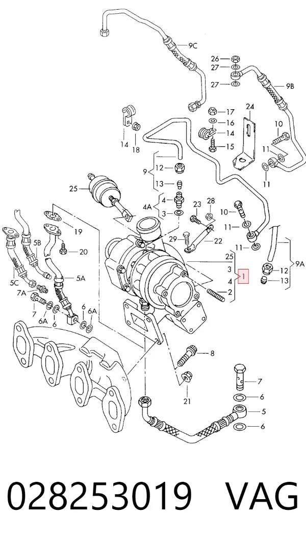 Turbocompresor 028253019 VAG