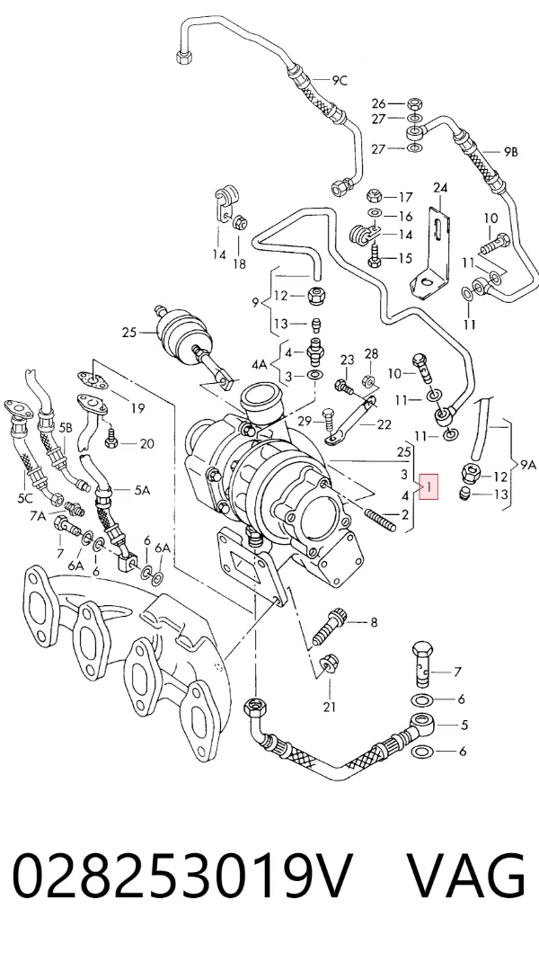 Turbocompresor 028253019V VAG