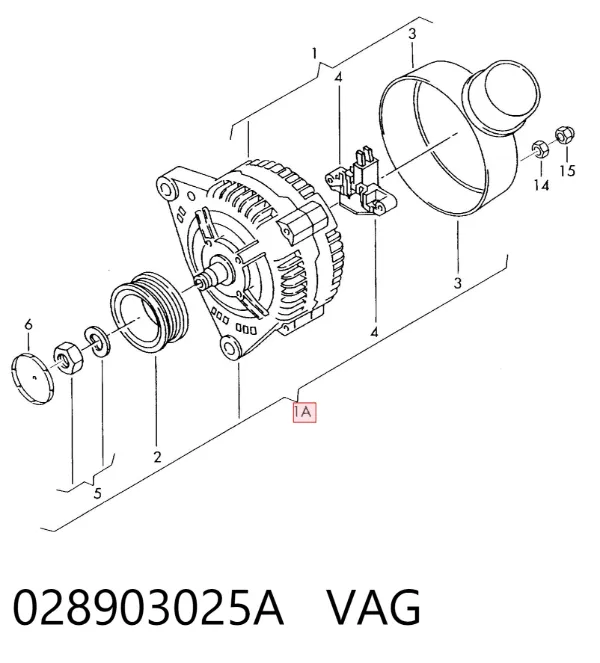 Alternador 028903025A VAG