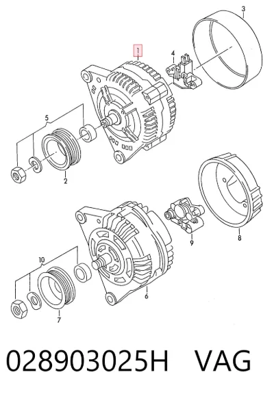 Alternador VAG 028903025H