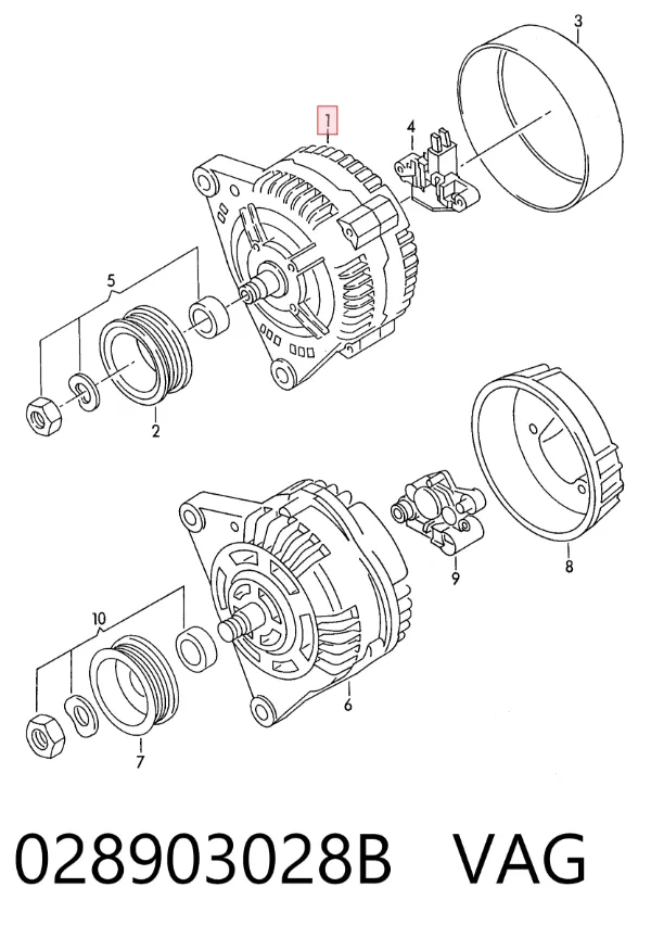 Alternador 028903028B VAG
