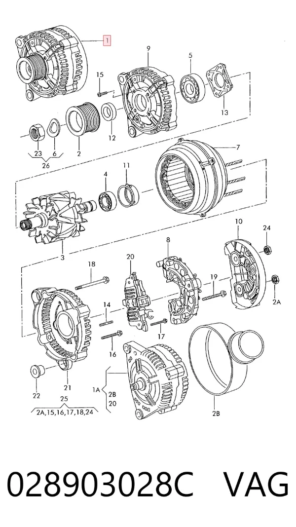 Alternador 028903028C VAG