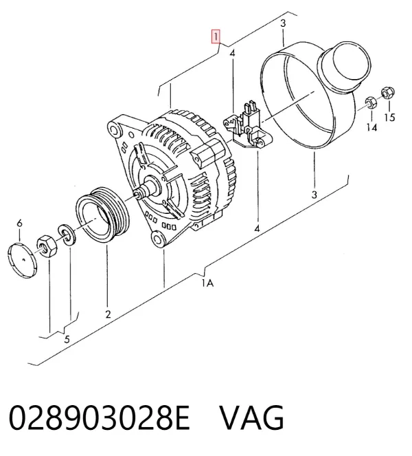 Alternador 028903028E VAG