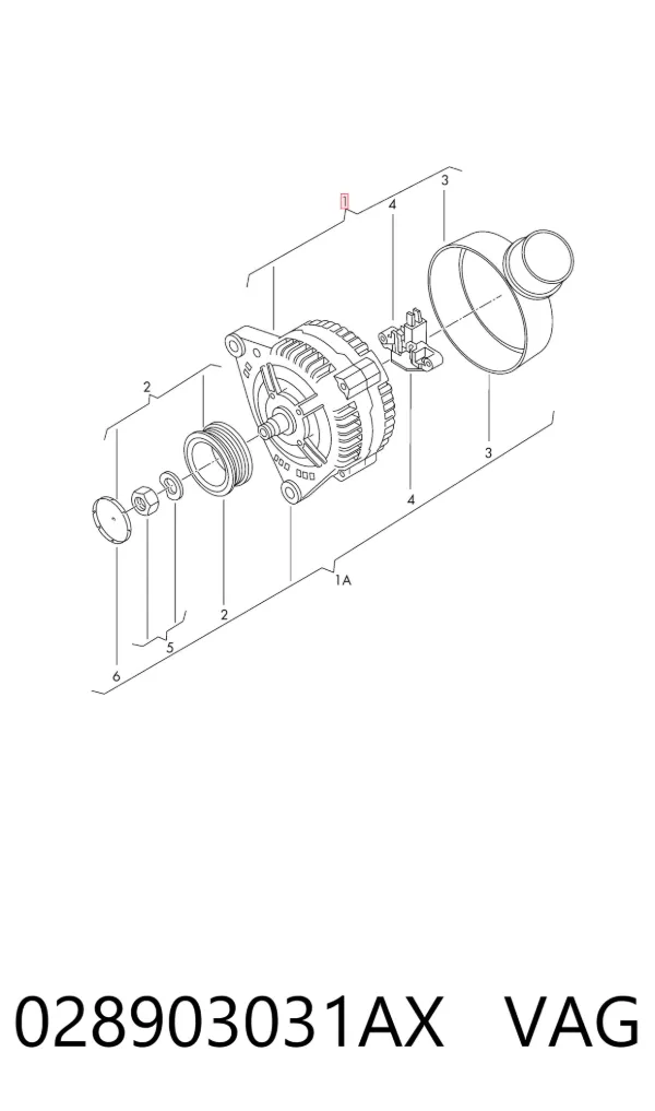 Alternador 028903031AX VAG