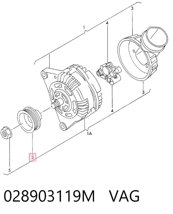 Polea alternador 028903119M VAG
