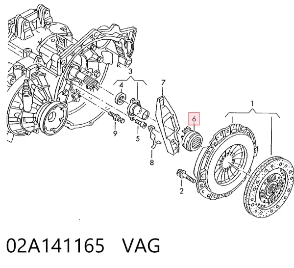 Cojinete de embrague 02A141165 VAG
