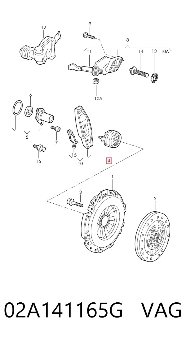 Cojinete de embrague 02A141165G VAG