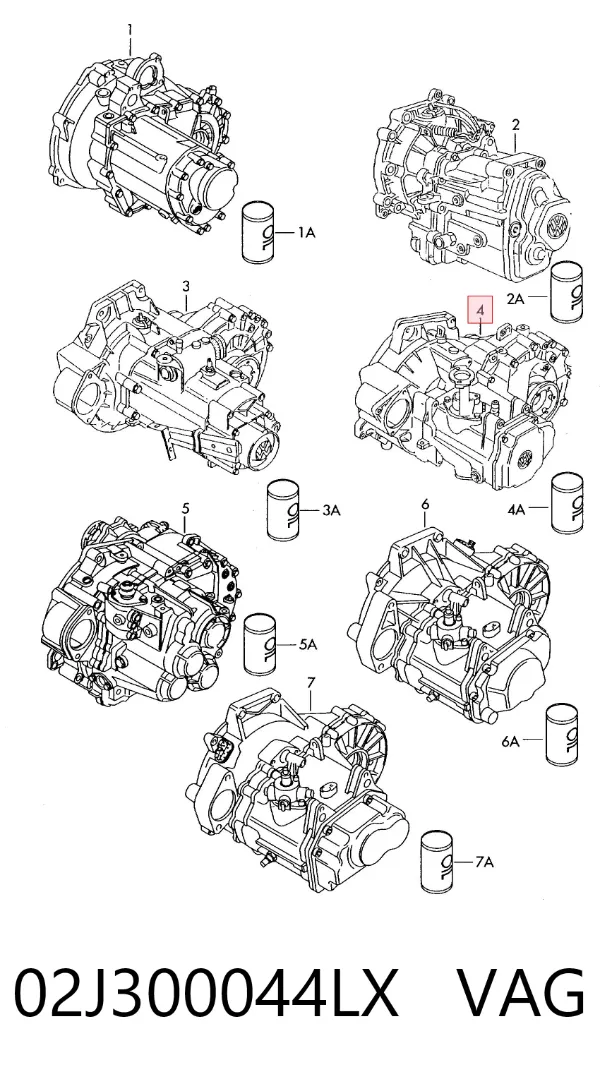 Caja de cambios 02J300044LX VAG