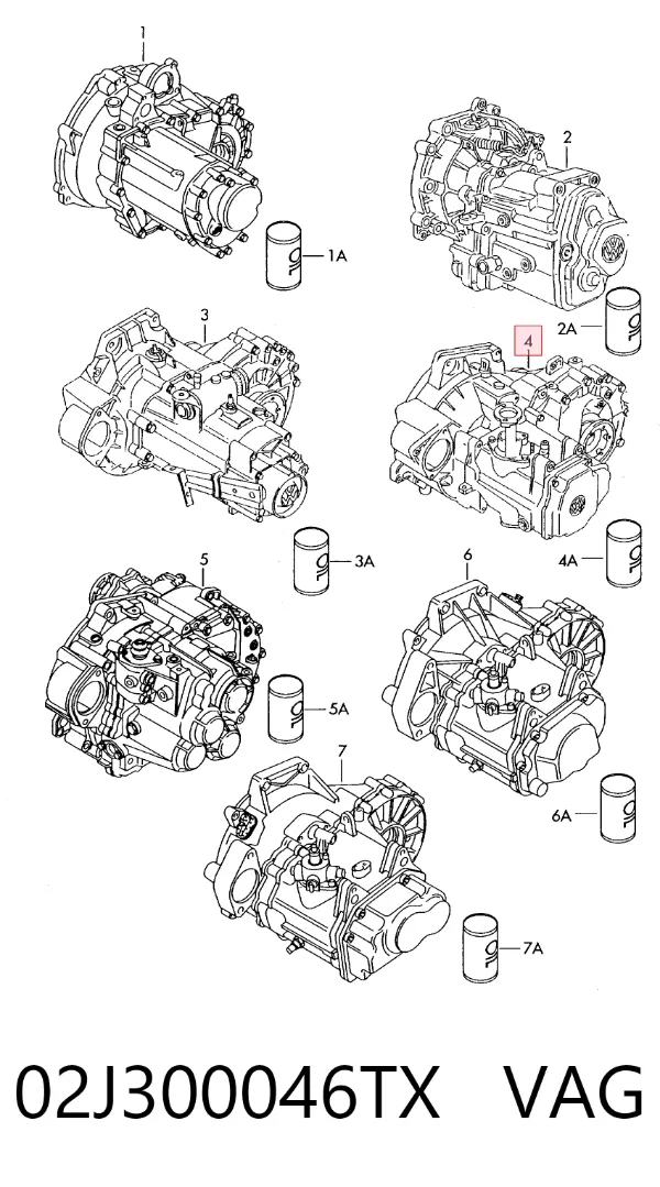 Caja de cambios 02J300046TX VAG