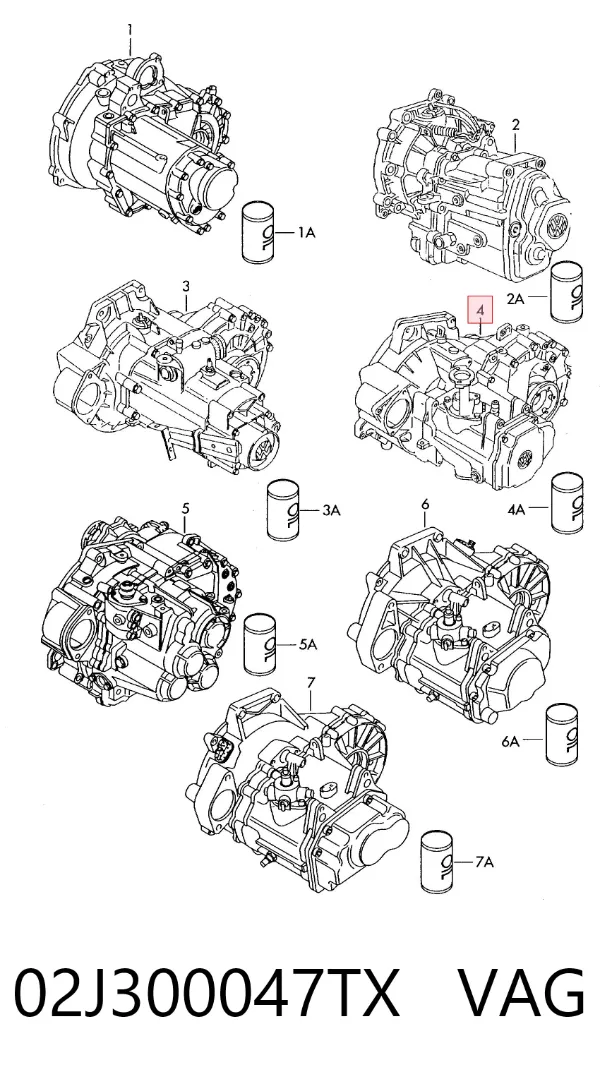 Caja de cambios 02J300047TX VAG