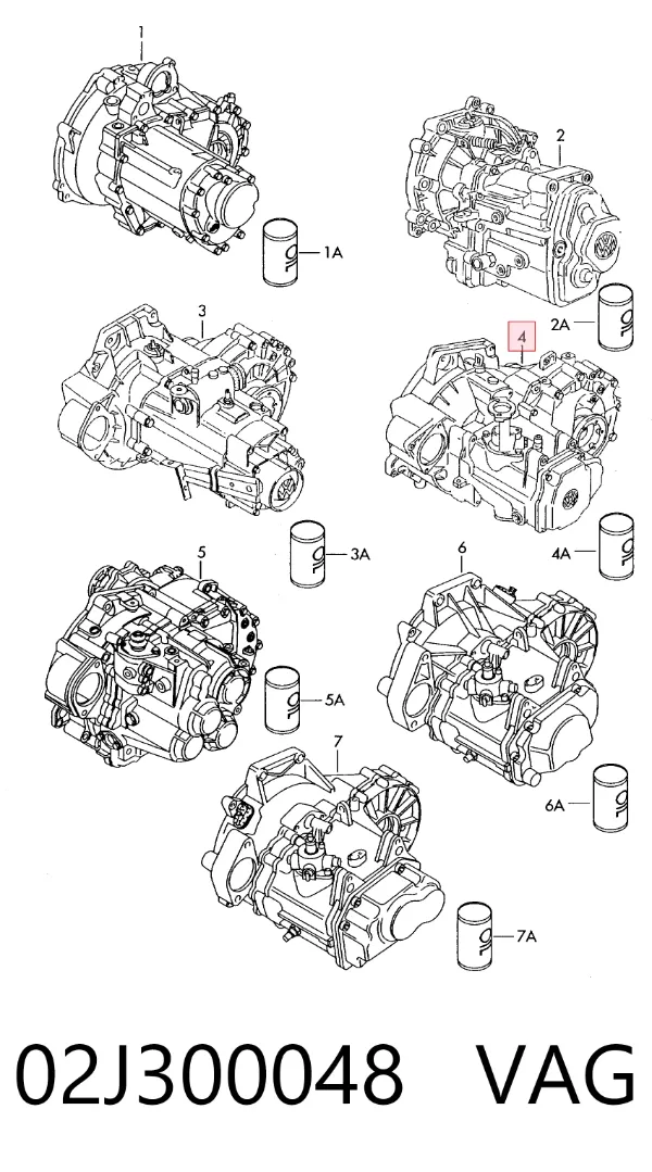 Caja de cambios 02J300048 VAG