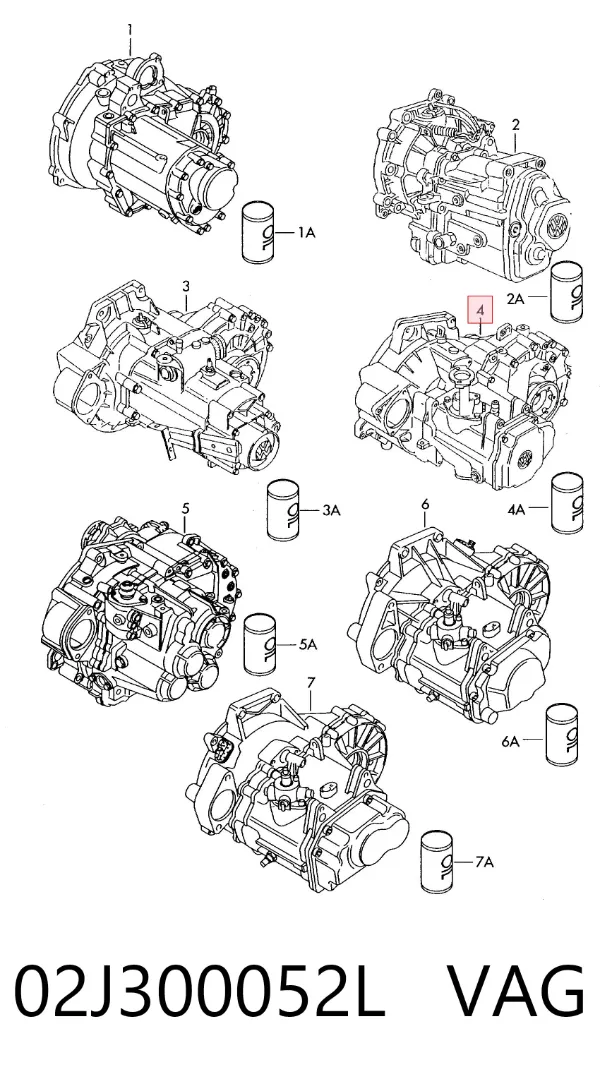 Caja de cambios 02J300052L VAG