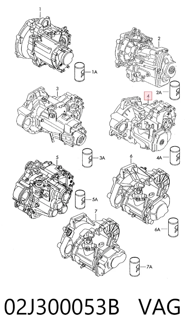 Caja de cambios 02J300053B VAG