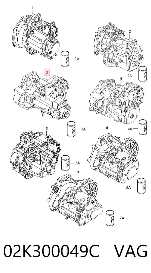 Caja de cambios 02K300049C VAG