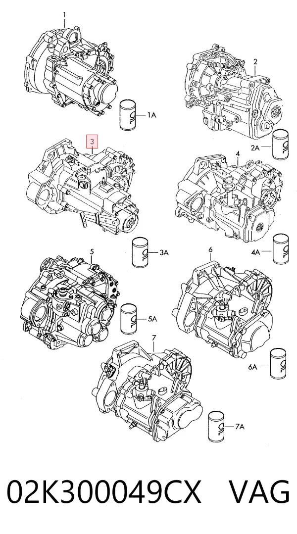 Caja de cambios 02K300049CX VAG
