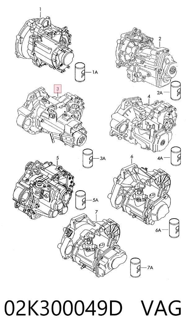 Caja de cambios 02K300049D VAG