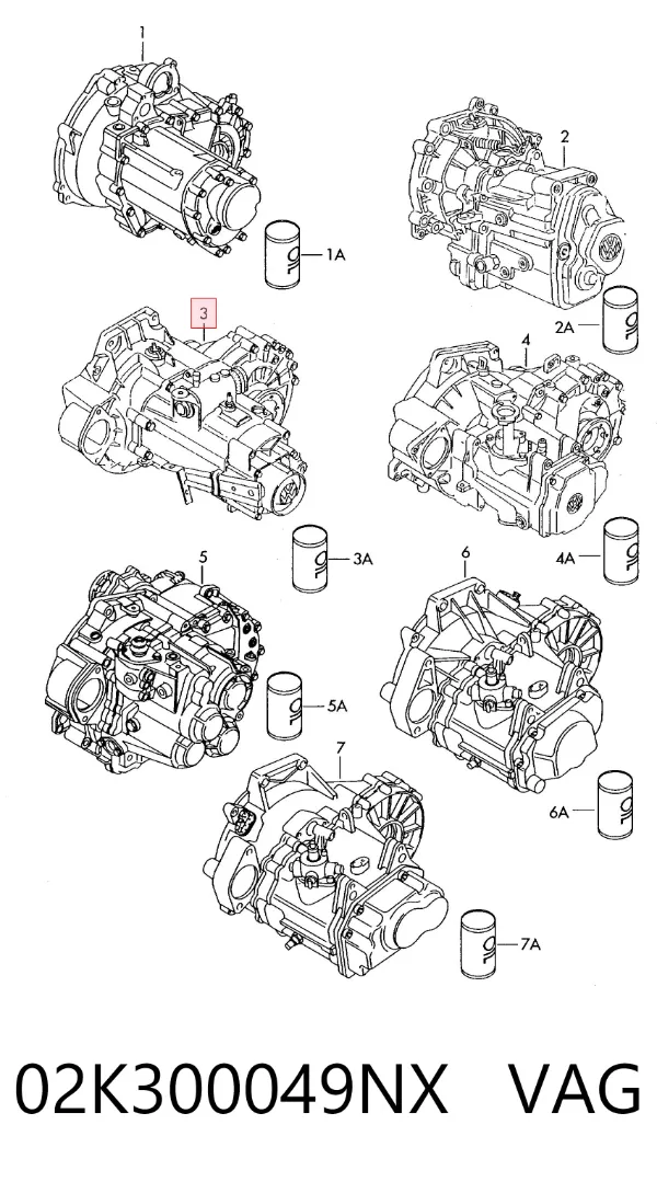 Caja de cambios 02K300049NX VAG