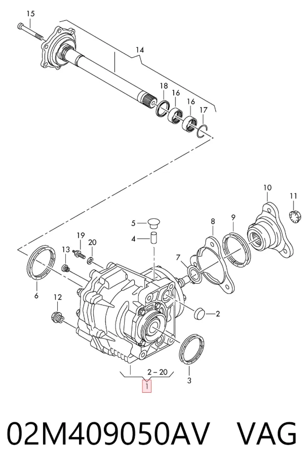 Caja de transferencia Audi A3 8L1